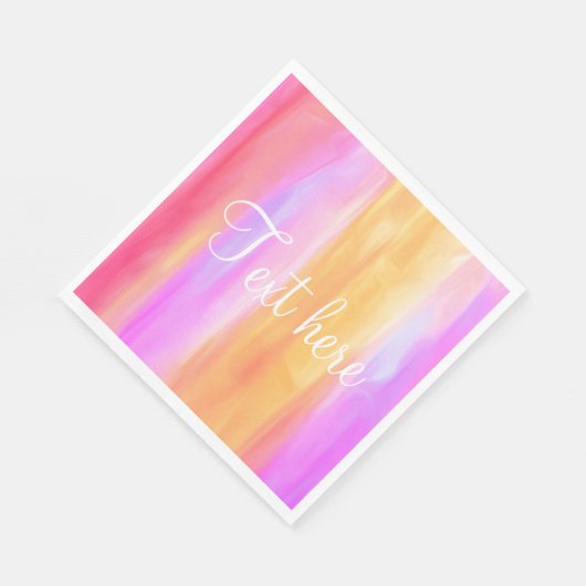 Personnaliser la serviette en papier multicolore (Coin)