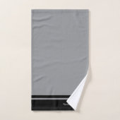 Personnaliser l'Ancre Black Grey double bande (Serviette à main)