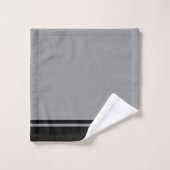 Personnaliser l'Ancre Black Grey double bande (Gant de toilette)