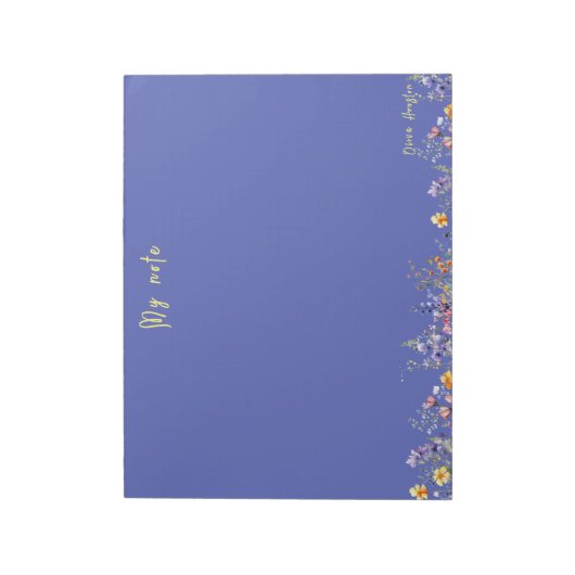 Personnaliser le Bloc-notes | Bloc-notes fleur sau (Tourné)