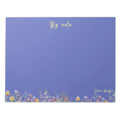 Personnaliser le Bloc-notes | Bloc-notes fleur sau (Devant)