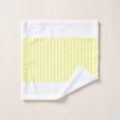 Personnaliser le cadeau Mariage Jaune rayé blanc (Gant de toilette)