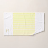 Personnaliser le cadeau Mariage Jaune rayé blanc (Serviette à main)