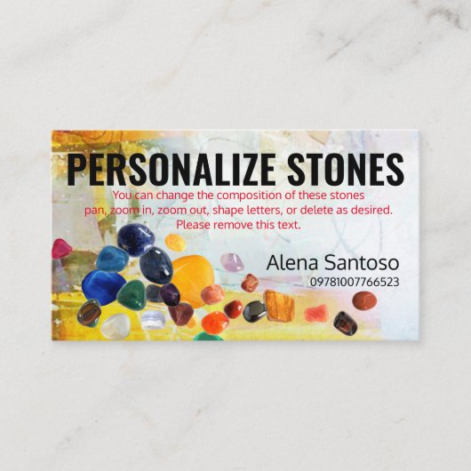 Personnaliser le Carte de visite de pierres (Devant)