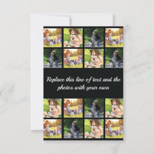 Personnaliser le collage photo et la carte RSVP te