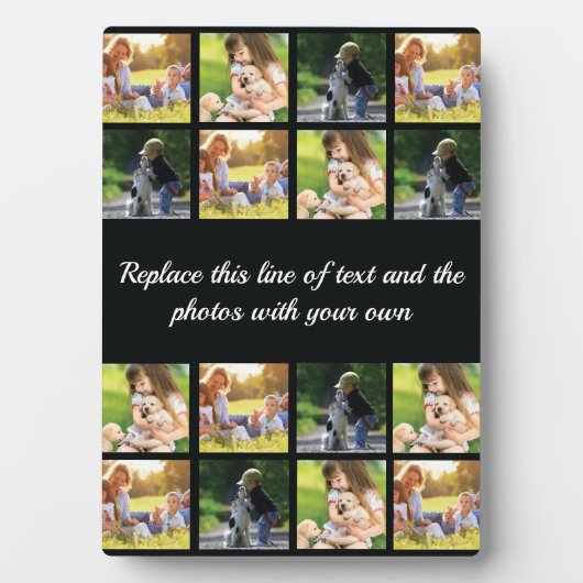 Personnaliser le collage photo et la plaque texte (Devant)
