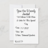 Personnaliser le Faire-part de mariage élégant per (Dos)