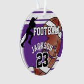 Personnaliser le football en violet et blanc (devant)