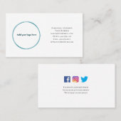 Personnaliser le logo Carte de visite des médias s (Devant / Derrière)