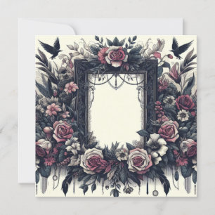 Personnaliser le Modèle de carte blanche Goth Flor