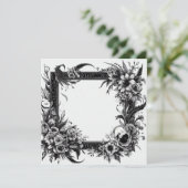 Personnaliser le Modèle de carte blanche Goth Flor (Debout devant)