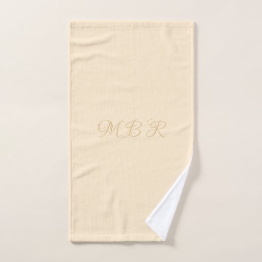 Personnaliser le Monogramme Or fantaisie, Crème (Serviette à main)