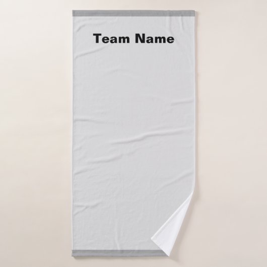 Personnaliser le nom de l'équipe gris pâle (Serviette de bain)
