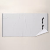 Personnaliser le nom de l'équipe gris pâle (Serviette de bain)