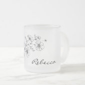 Personnaliser le nom Floral Frosted Mug (Devant droit)