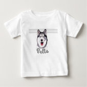 Personnaliser le nom Husky Multimedia Baby T-Shirt (Devant)