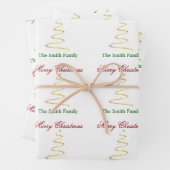 Personnaliser le nom Modern Christmas Tree Papier (En situation)