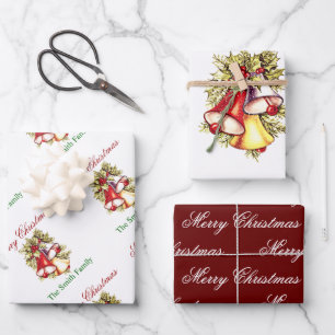 Personnaliser le nom Noël Arbre Papier cloches