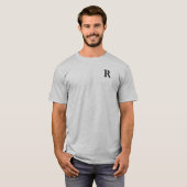 Personnaliser le T-shirt gris Monogramme R (Devant entier)