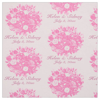 Personnaliser le tissu Mariage Roses roses roses r