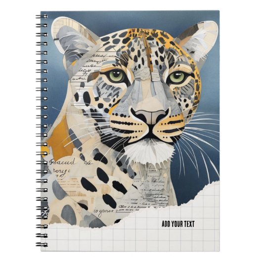 PERSONNALISER : Leopard de papier | Journal carnet (Devant)