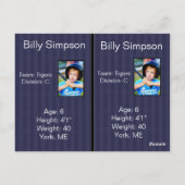 Personnaliser les cartes de basball (Dos)