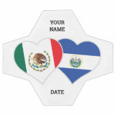 Personnaliser les coeurs du drapeau mexicain salva (Plat)