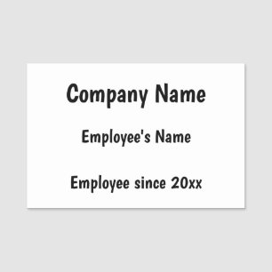Personnaliser les étiquettes de nom d'employé