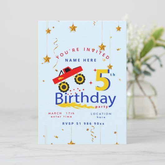 Personnaliser les invitations d'anniversaire de mo (Debout devant)