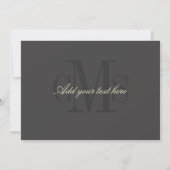 Personnaliser les invitations de mariage Monogramm (Dos)