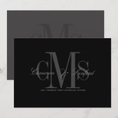 Personnaliser les invitations de mariage Monogramm (Devant / Derrière)