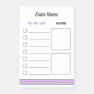 Personnaliser les notes post-it à faire, section
