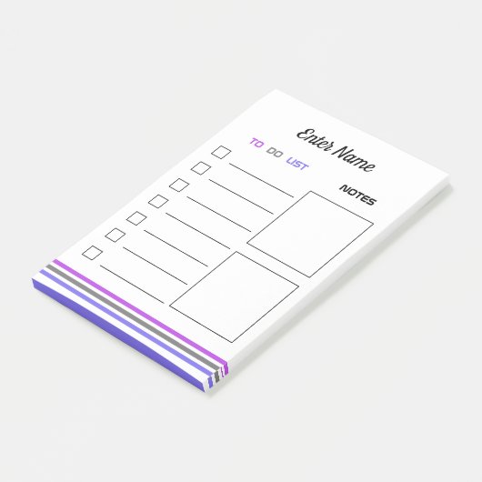 Personnaliser les notes post-it à faire, section N (Incliné)