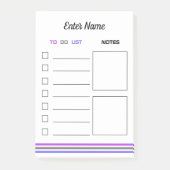 Personnaliser les notes post-it à faire, section N (Devant)