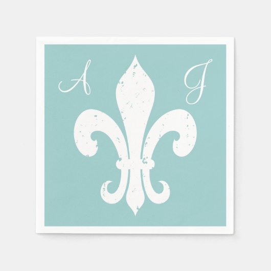 Personnaliser les serviettes en papier fleur de li (Devant)