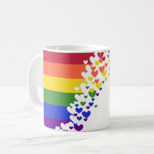 Personnaliser les tasses - Cœurs du drapeau LGBT