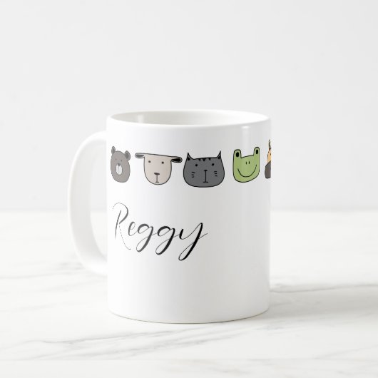 Personnaliser les tasses - Visages d'animaux (Devant gauche)