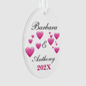 Personnaliser l'ornement acrylique de vacances (devant)