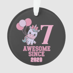 Personnaliser Magique 7 ans Vieux Unicorn Annivers