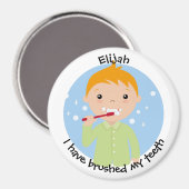 Personnaliser Magnet pour enfants - J'ai brossé me (Recto/Verso)