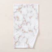 Personnaliser Marbre blanc rose  de luxe Blush Par (Serviette à main)