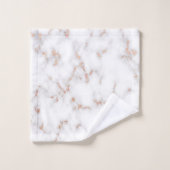 Personnaliser Marbre blanc rose  de luxe Blush Par (Gant de toilette)