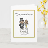 Personnaliser Mariage - Carte de félicitations (Fleur jaune)