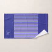 Personnaliser Mariage Vacances Cadeau Bleu rayé (Serviette à main)