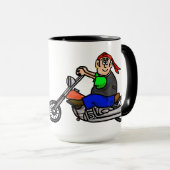 Personnaliser masculine de tasse de motard de moto (Devant droit)