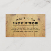 Personnaliser modèle Carte de visite en bois (Dos)