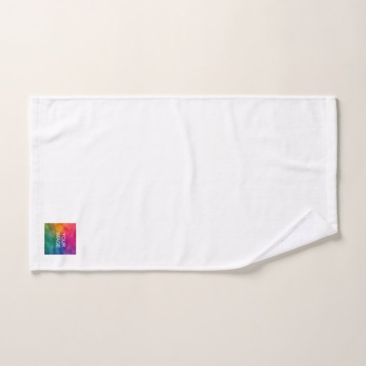 Personnaliser Modern Ajouter Votre Image Logo Phot (Serviette à main)