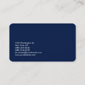 Personnaliser Monogramme bleu clair Carte de visit (Dos)