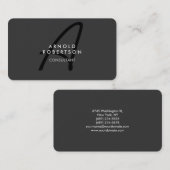 Personnaliser Monogramme gris clair Carte de visit (Devant / Derrière)