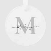 Personnaliser Monogramme Initial Nom Acrylique (dos)